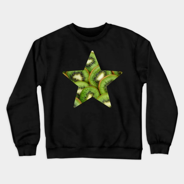 Kiwi Fruit Star Crewneck Sweatshirt by NAGANIES
